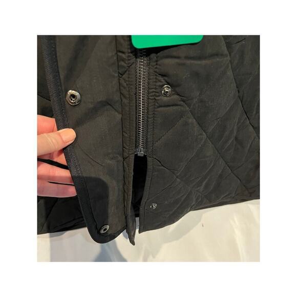 Women's DKNY Black Long Puffer Jacket, Hooded, NWT, XL - Picture 3 of 12